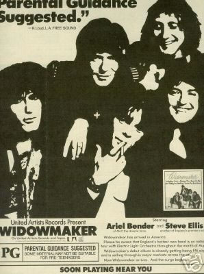 Advert for US issue Widowwmaker Album.